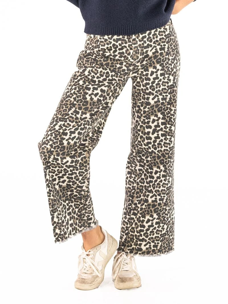 Simply Southern Printed Pant Caramel Leopard