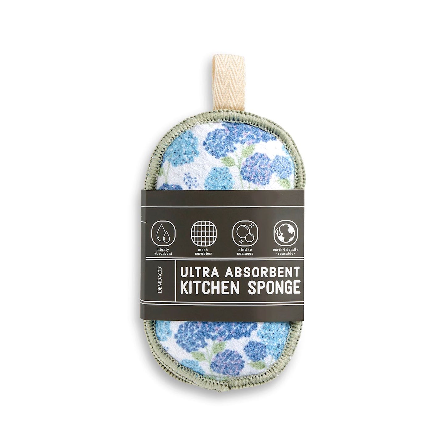 Hydrangea Absorbent Reversible Sponges Set of 2