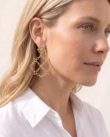 Bloom Statement Earrings Gold