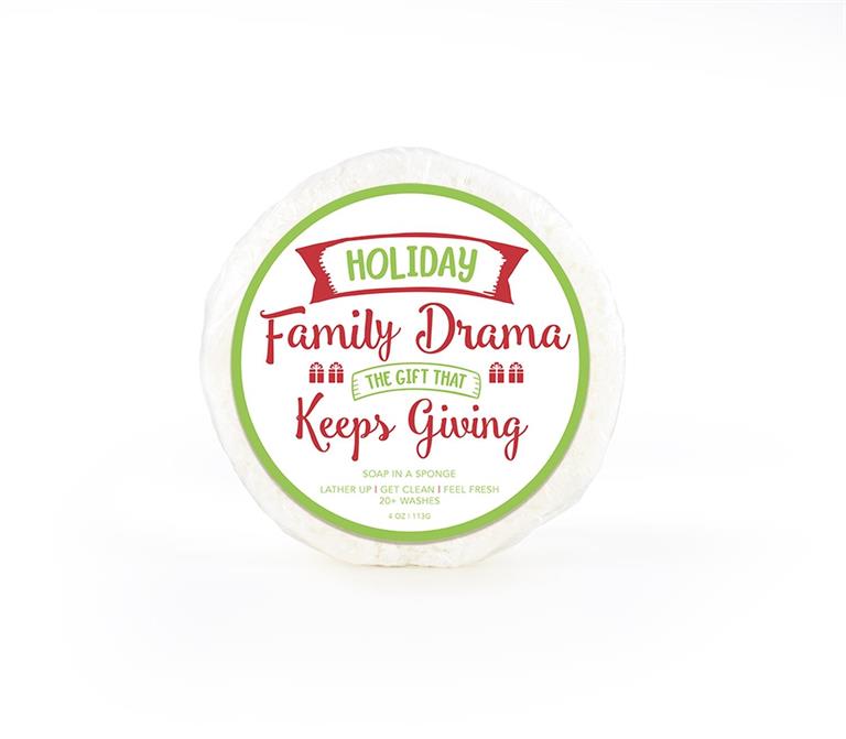 Family Drama the Gift that Keeps Giving Soap Sponge