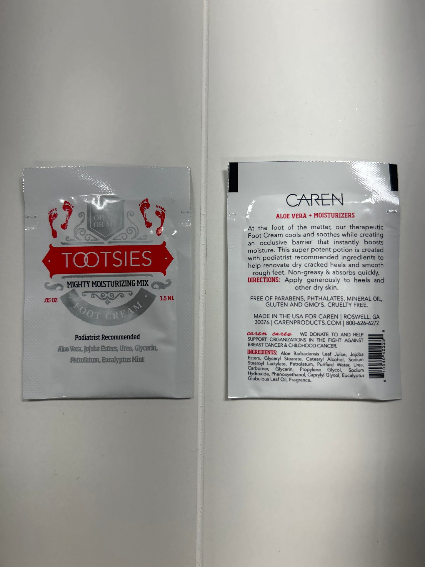 Mini Tootsies Mighty Moisturizing Mix Foot Cream .05oz Sample