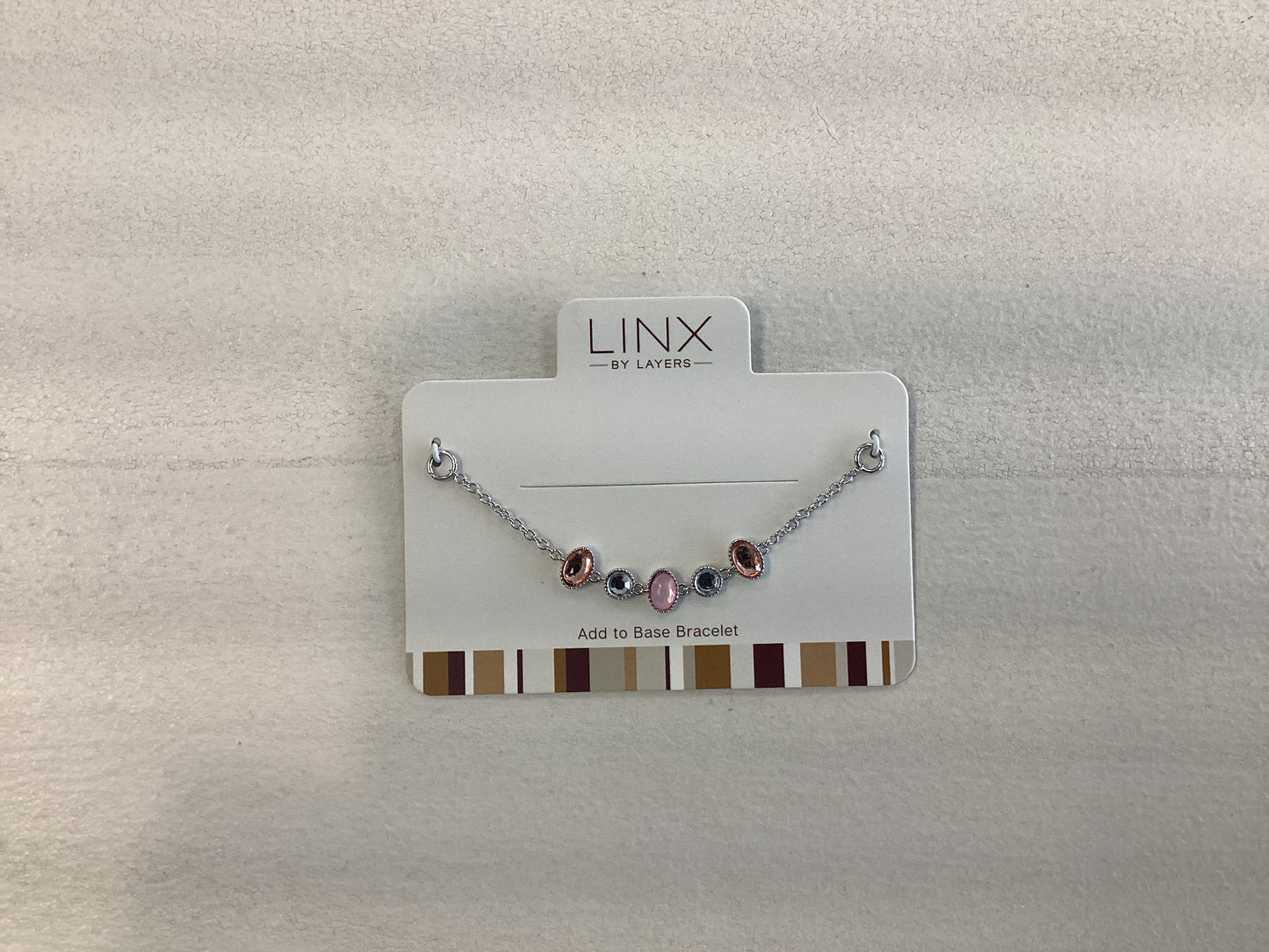 Silver Multi Pink Oval LINX Add-on