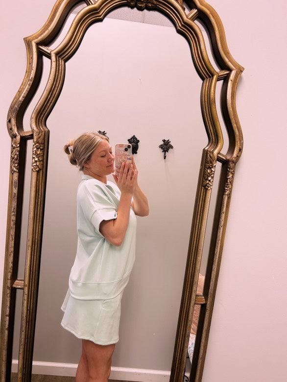 Quarter Zip Short Sleeve Top