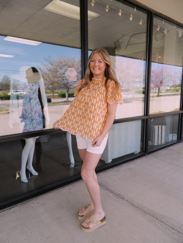 Callista Charm Top In Orange