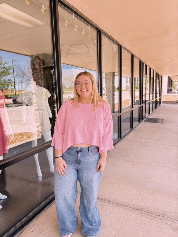 Simply Southern Cropped Lightweight Knit Tee