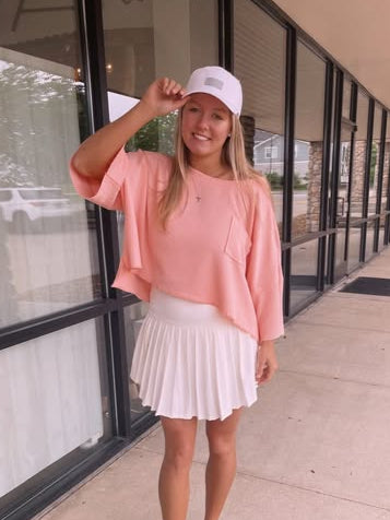 White Pleated Skirt