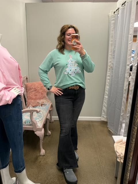 Sequin Tree Light Sweatshirt