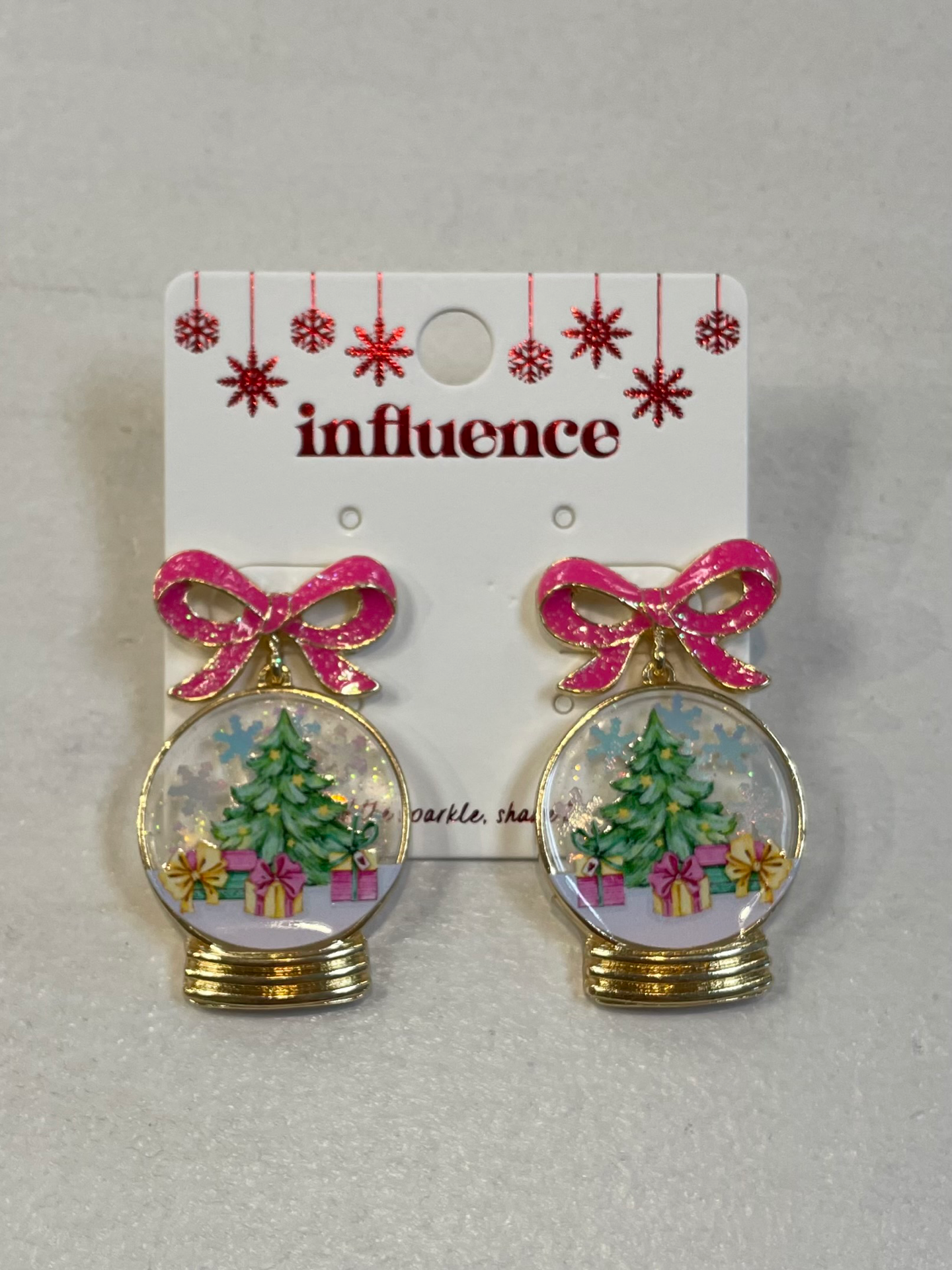 Snow Globe Drop Earrings
