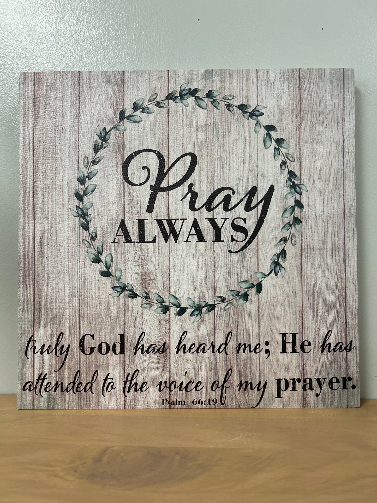 PRAY ALWAYS CANVAS WALL ART
