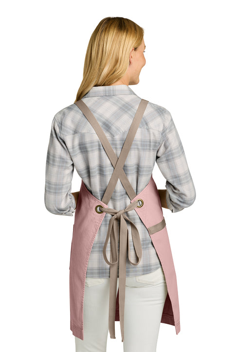 Sourdough Social Club Signature Heavy Twill Crossback Apron - Rose Quartz