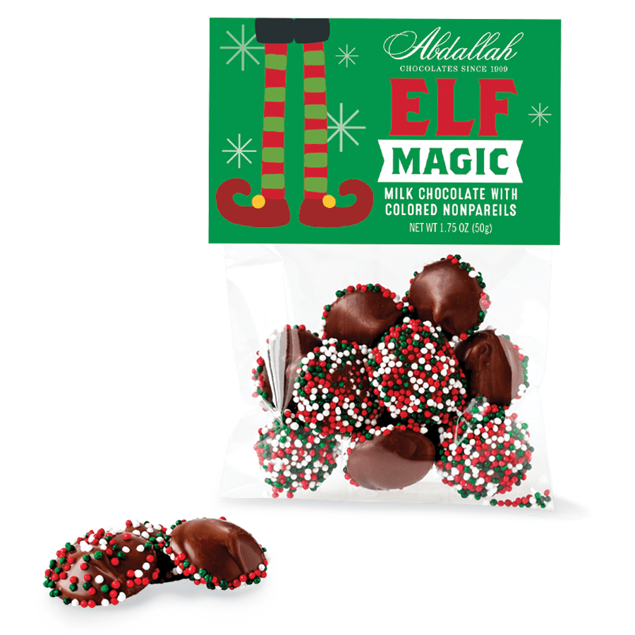 1.75oz Elf Magic Non-Pareils - Milk Chocolate