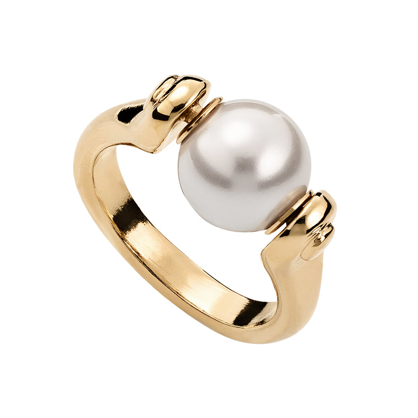 Full Pearl Moon Gold & Pearl Ring