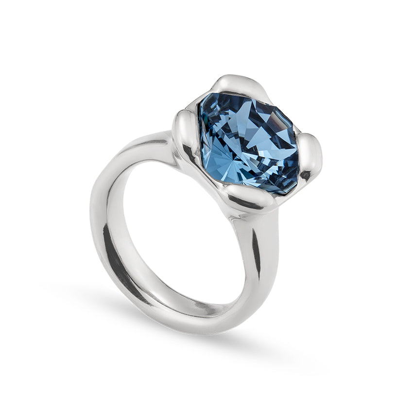 Rock n Blue Crystal Ring