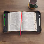 Names of Jesus Walnut Brown Faux Leather Classic Bible Cover - Isaiah 9:6
