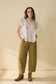 Lovely Vines Top In Brown And White