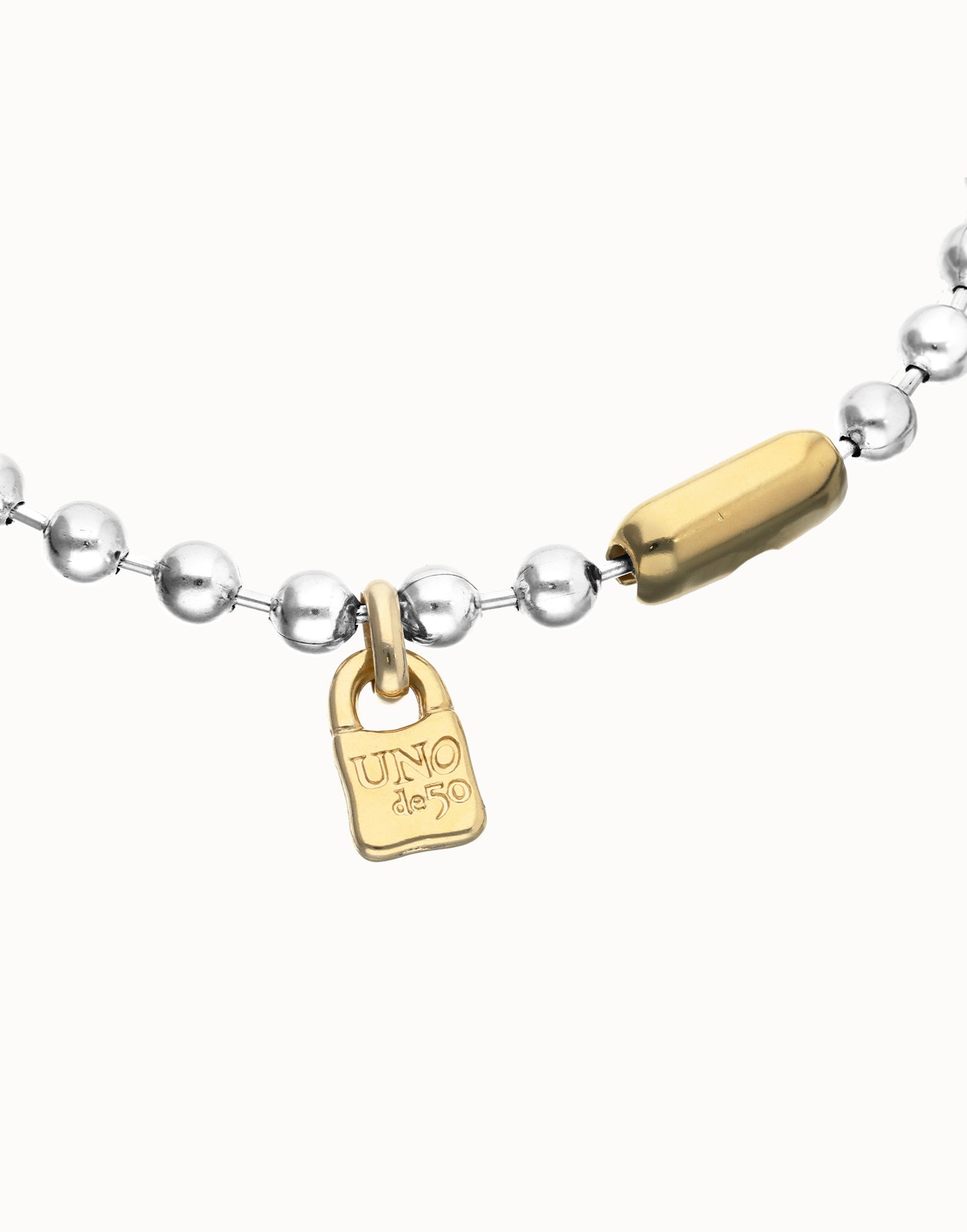 Pálpito BEAT Bead Necklace with Padlock & Clasp