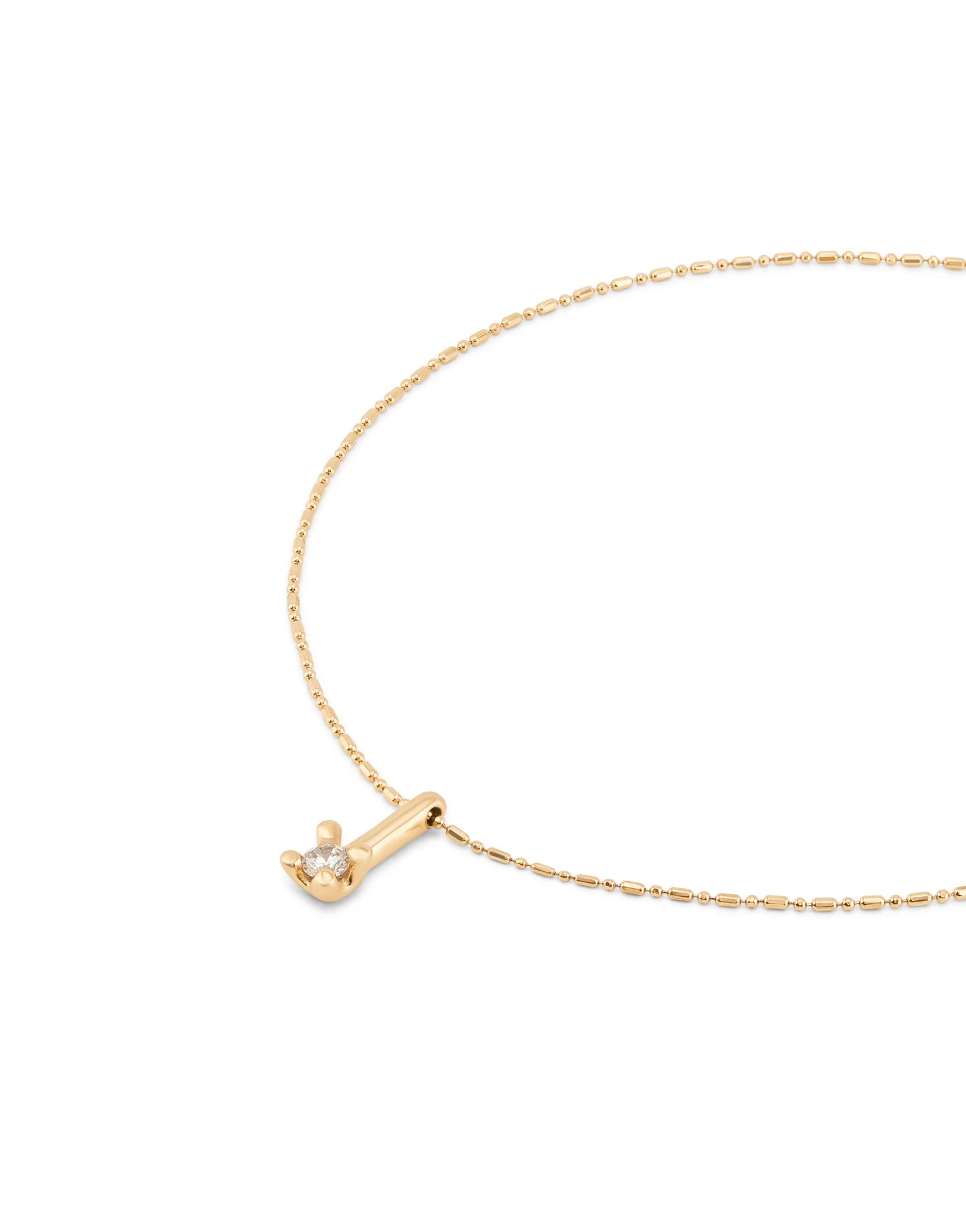 18K Gold Plated Chain Necklace with White Cubic Zirconia
