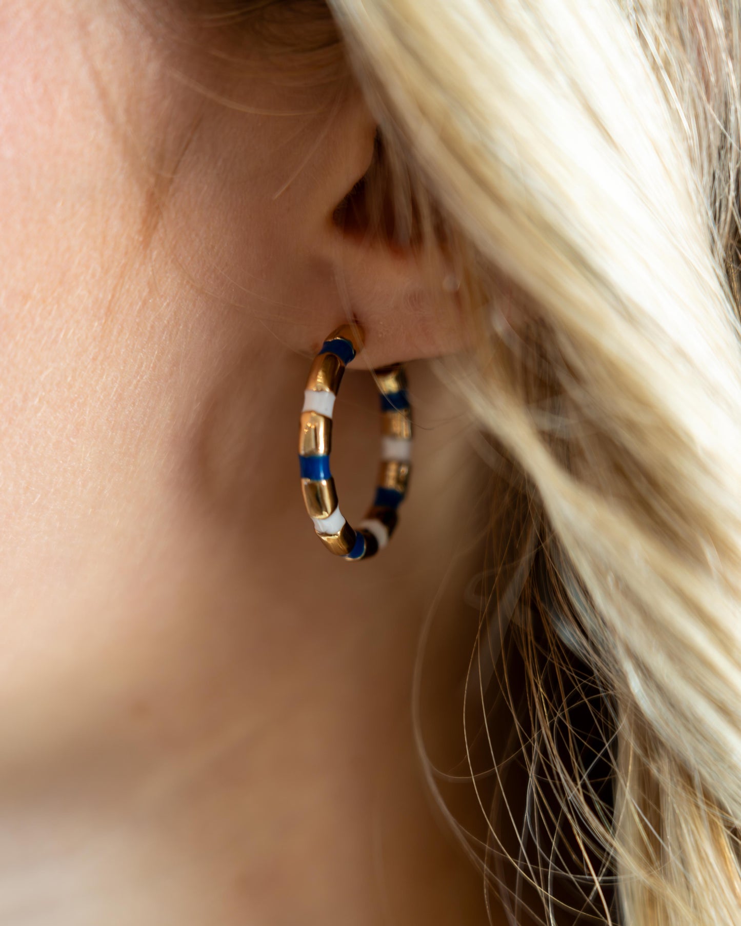 Nellie Blue & White Earrings