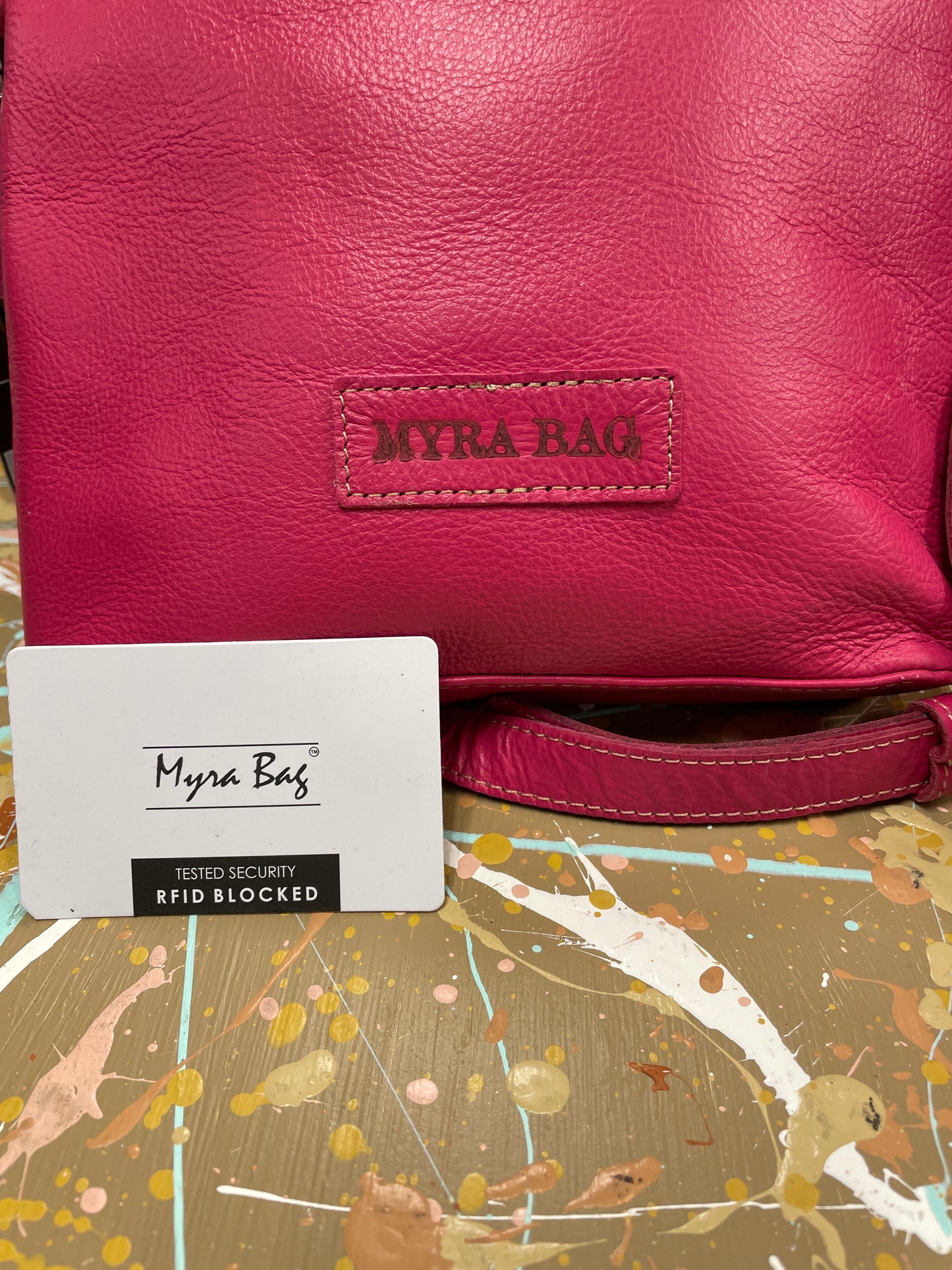 Clarendon Embossed Leather Bag in Pink