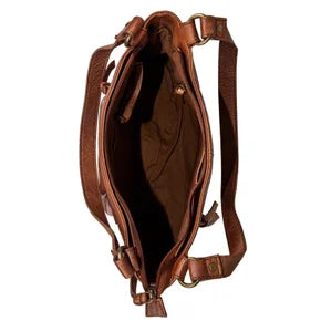 Santa Clara Canyon Stitched Leather & Hairon Bag