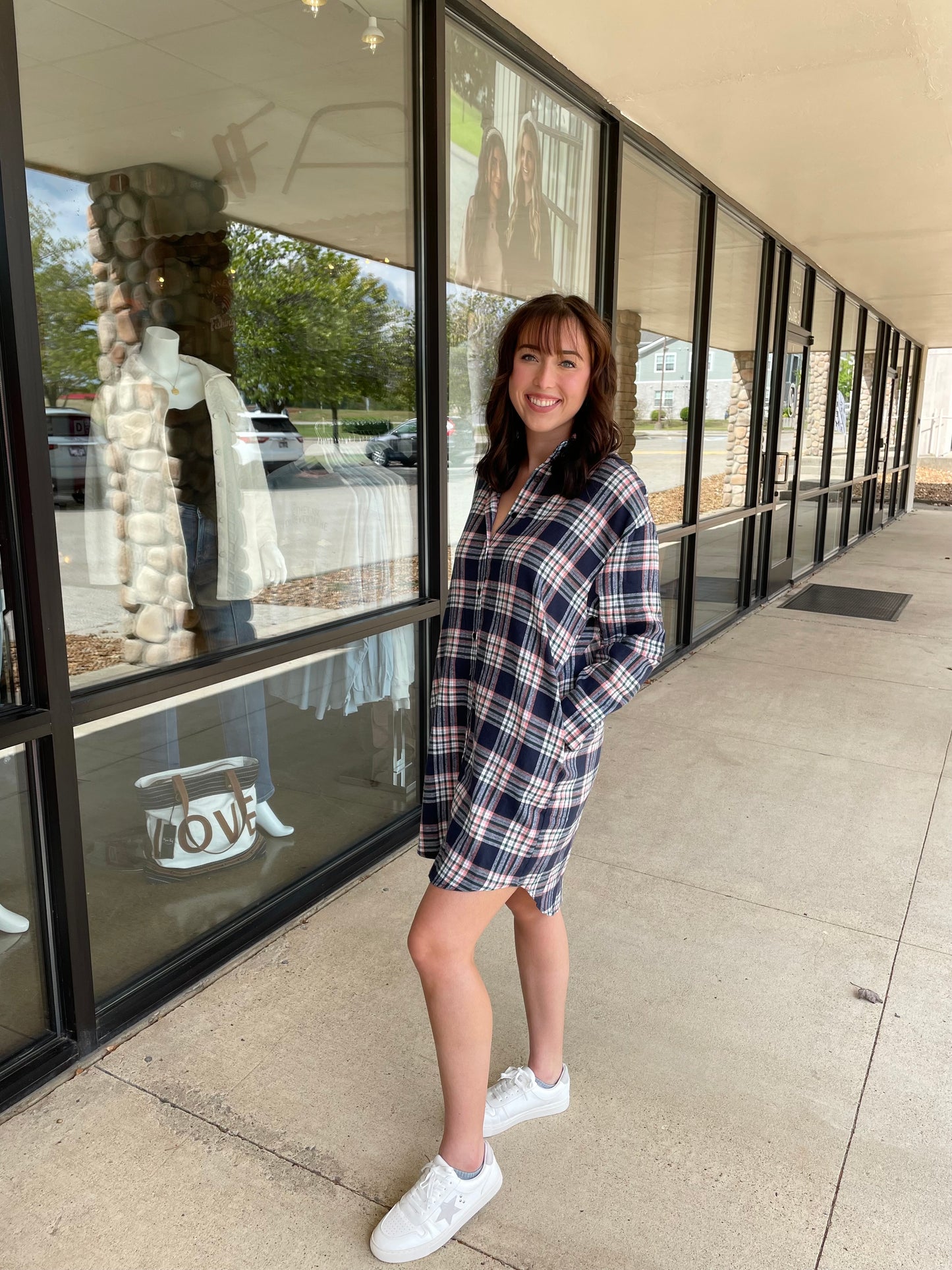 Flannel Shirt Dress