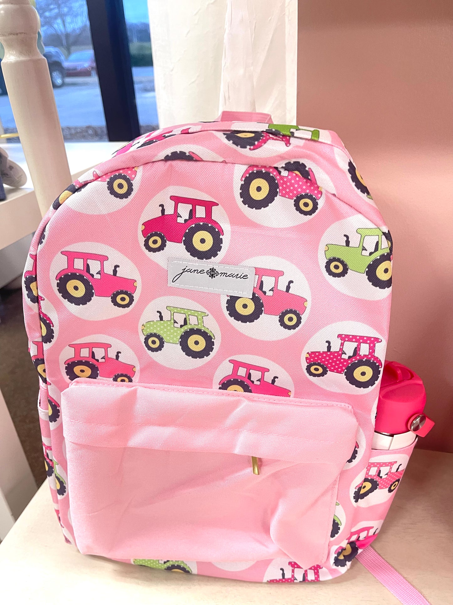 Pink Tractor Backpack