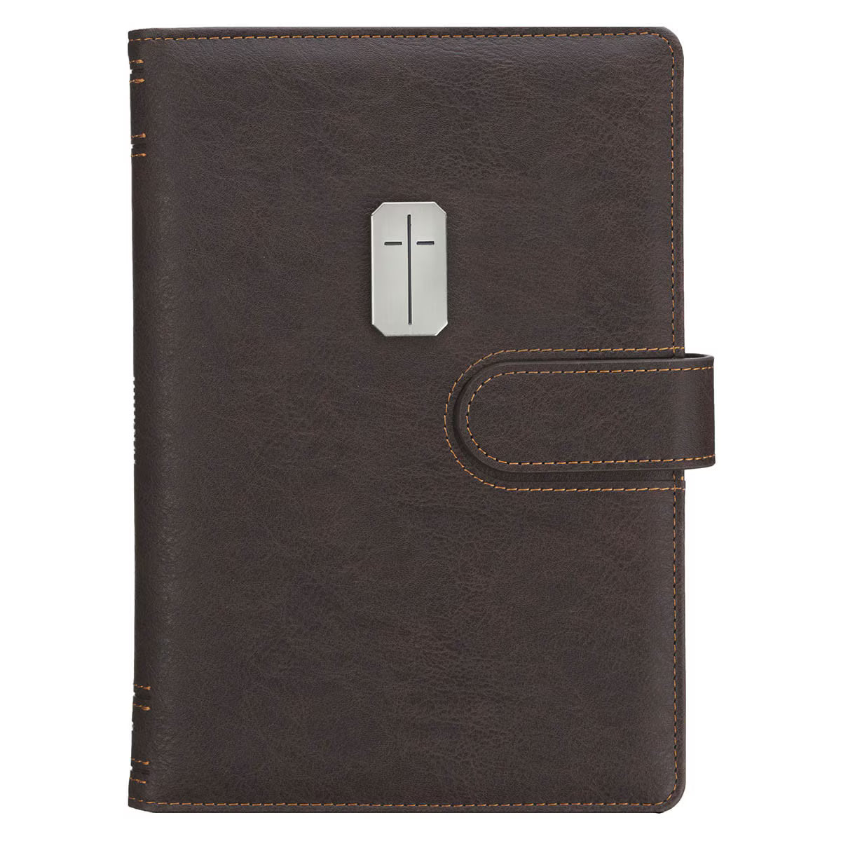 Man of God Espresso Brown Faux Leather Journal Cover with Magnetic Closure