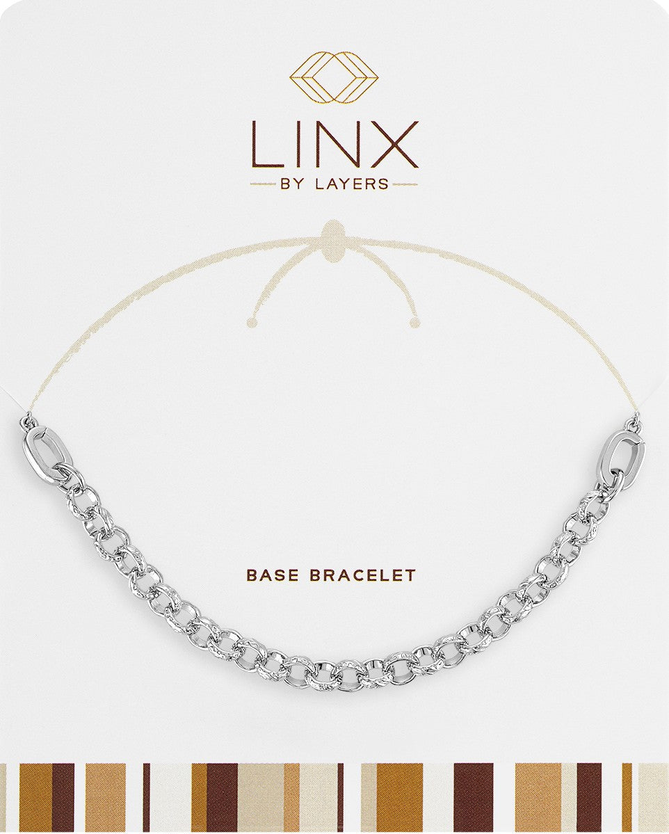 Silver Cable Chain LINX Base Bracelet
