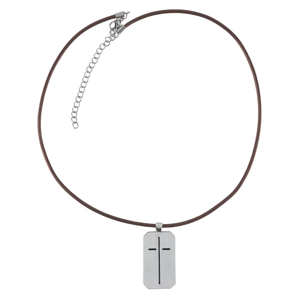 Man of God Silver Metal Men’s Necklace - 1 Timothy 6:11