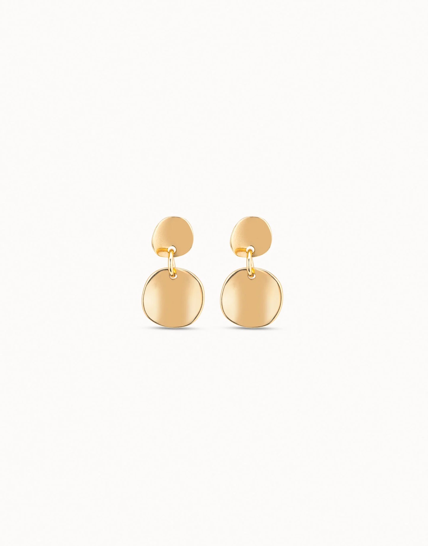 Classic Gold-plated Circle Drop Earrings