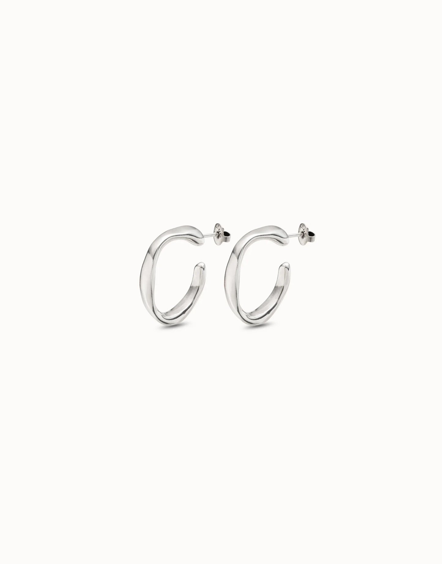 OPEN YOUR MIND Sterling Silver-plated Open Hoop Earrings
