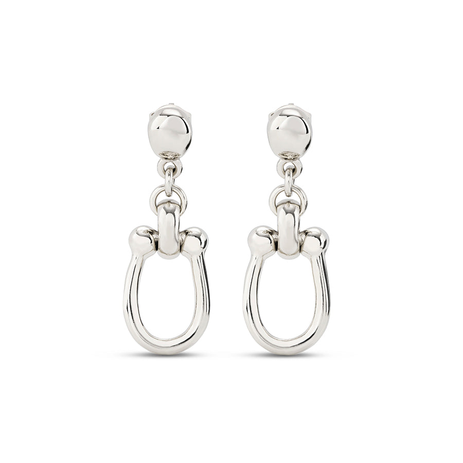 Serotonin Silver Medium Link Drop Earrings