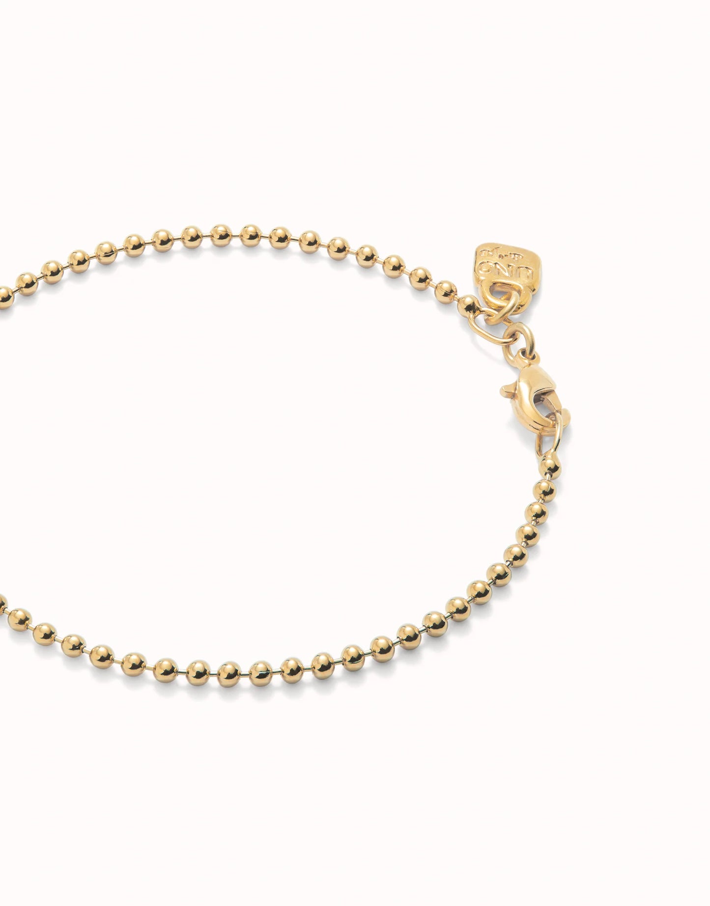 HAZTE UNO 18K Gold-plated Beaded Chain Charm Bracelet