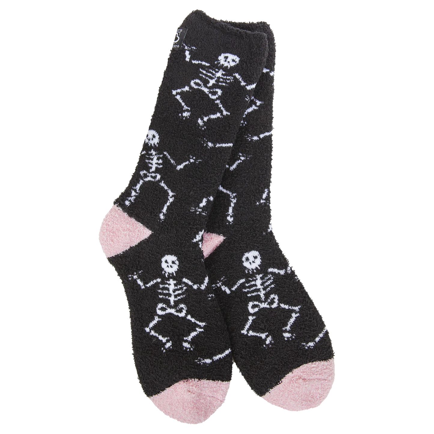 World's Softest Socks Halloween Cozy Crew Bones