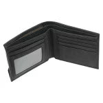 Christian Art Gifts Silver Cross Black Genuine Leather Wallet
