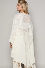 Wild and Free Off White Lace Cardigan