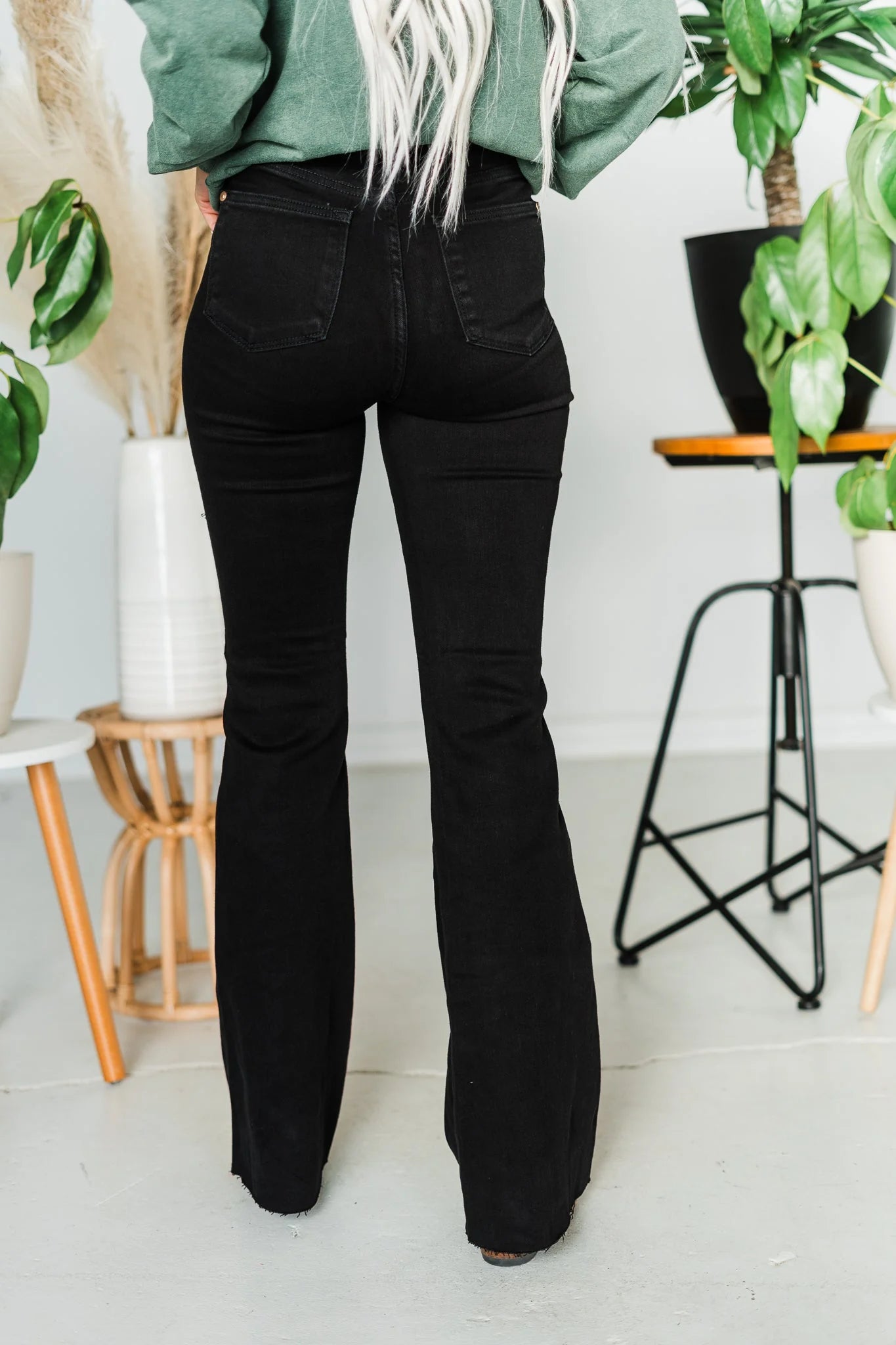 Judy Blue Black Tummy Control Flare Jeans