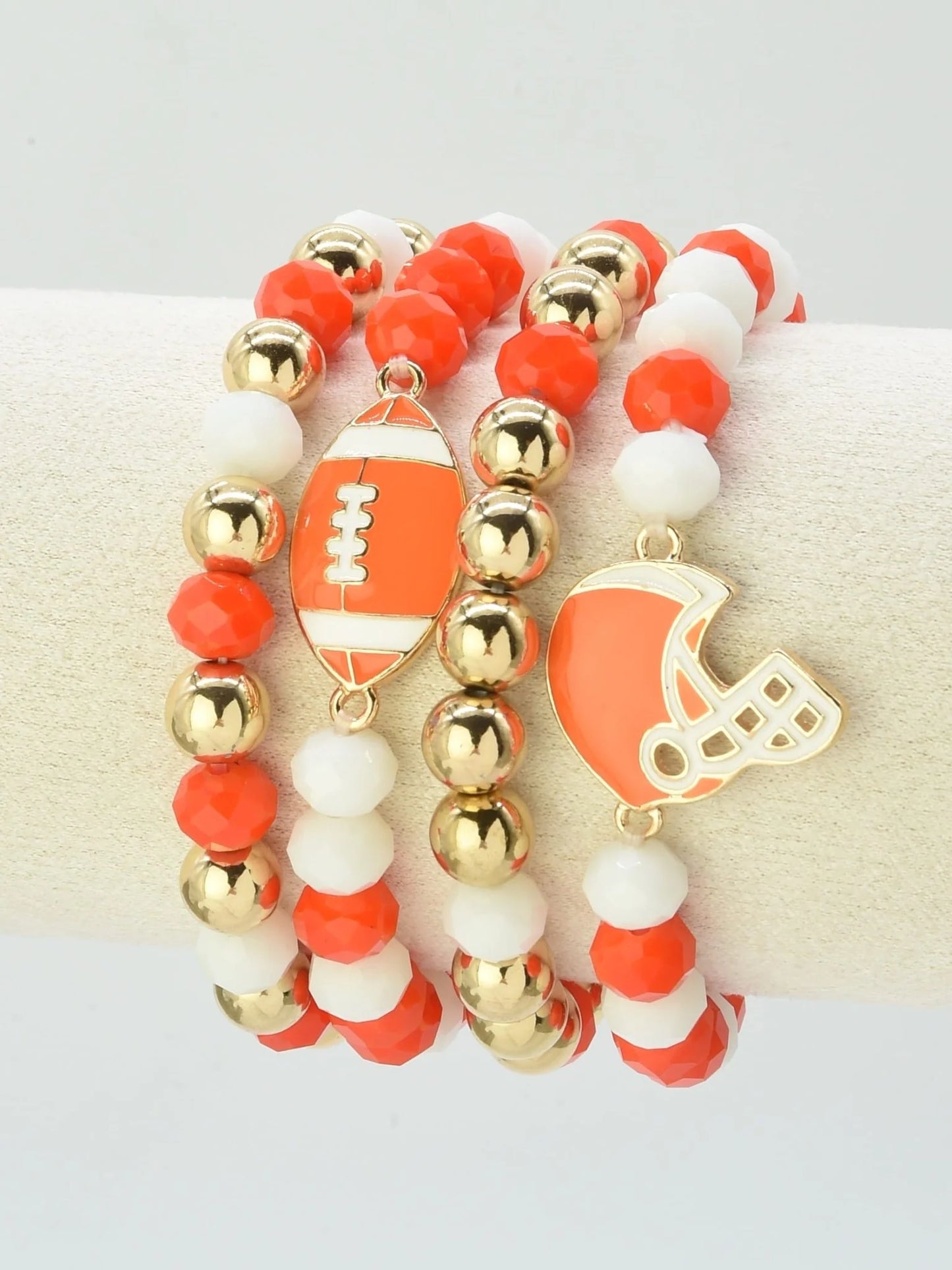 Game Day Football Helmet Charm Bracelet