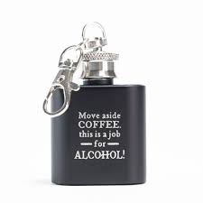 Mini Stainless Steel Flask Keychain