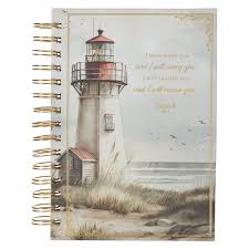 Footprints in the Sand Wirebound Notebook - Isaiah 46:4