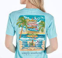 Simply Southern Beach Sign T-shirt