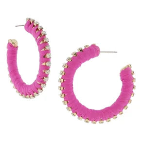 Hot Pink Hoop Earrings