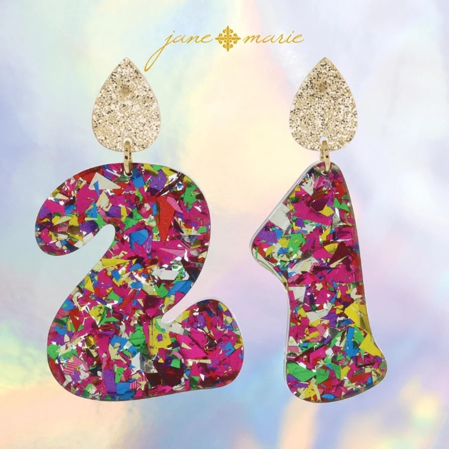 21 Multi Confetti Earrings