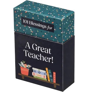 101 Blessings A Great Teacher Teal Confetti Box of Blessings