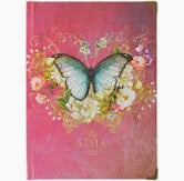 Pink Be Still Butterfly Hardcover Journal - Psalm 46:10