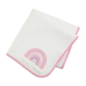 Mud Pie Rainbow Quilted Blanket