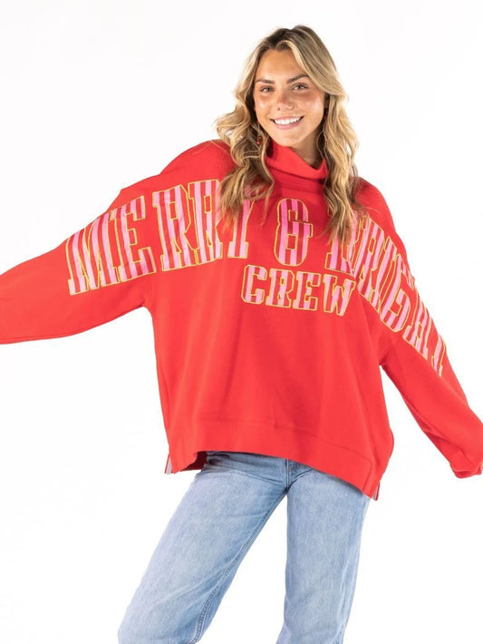 Simply Southern Holiday Mock Neck Sweatshirt