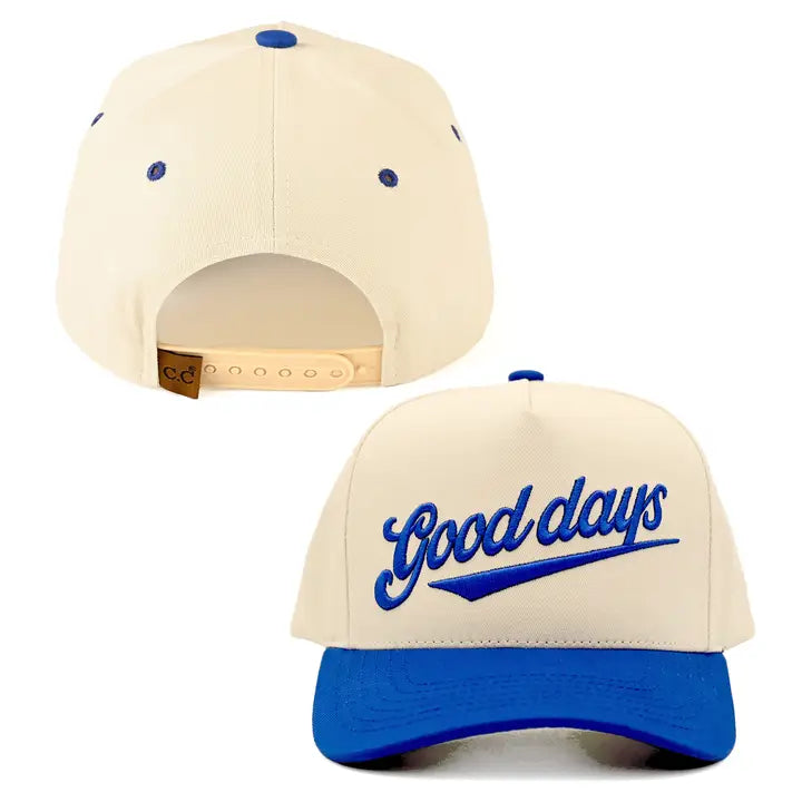 Good Days Letter Embroidered Two Tone Trucker Hat