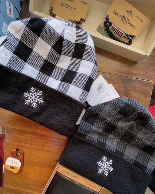 Checkered Snowflake Beanie