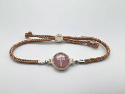 Survivor Series Bracelet - Mocha + Cross